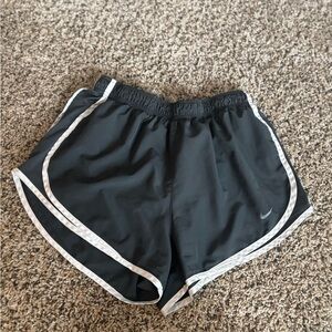 Nike Women's Black and White Athletic Shorts